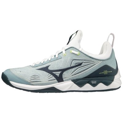 Zapatillas Para Voleibol Mizuno WAVE Luminous 2 Mujer - Grises Azules / Azul Marino / Verdes Claro